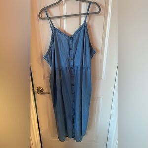 🛑Nordstrom rack 3x thin cotton denim dress.